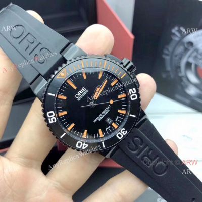 Swiss Replica Oris Aquis Automatic Watch Black Case Sapphire glass